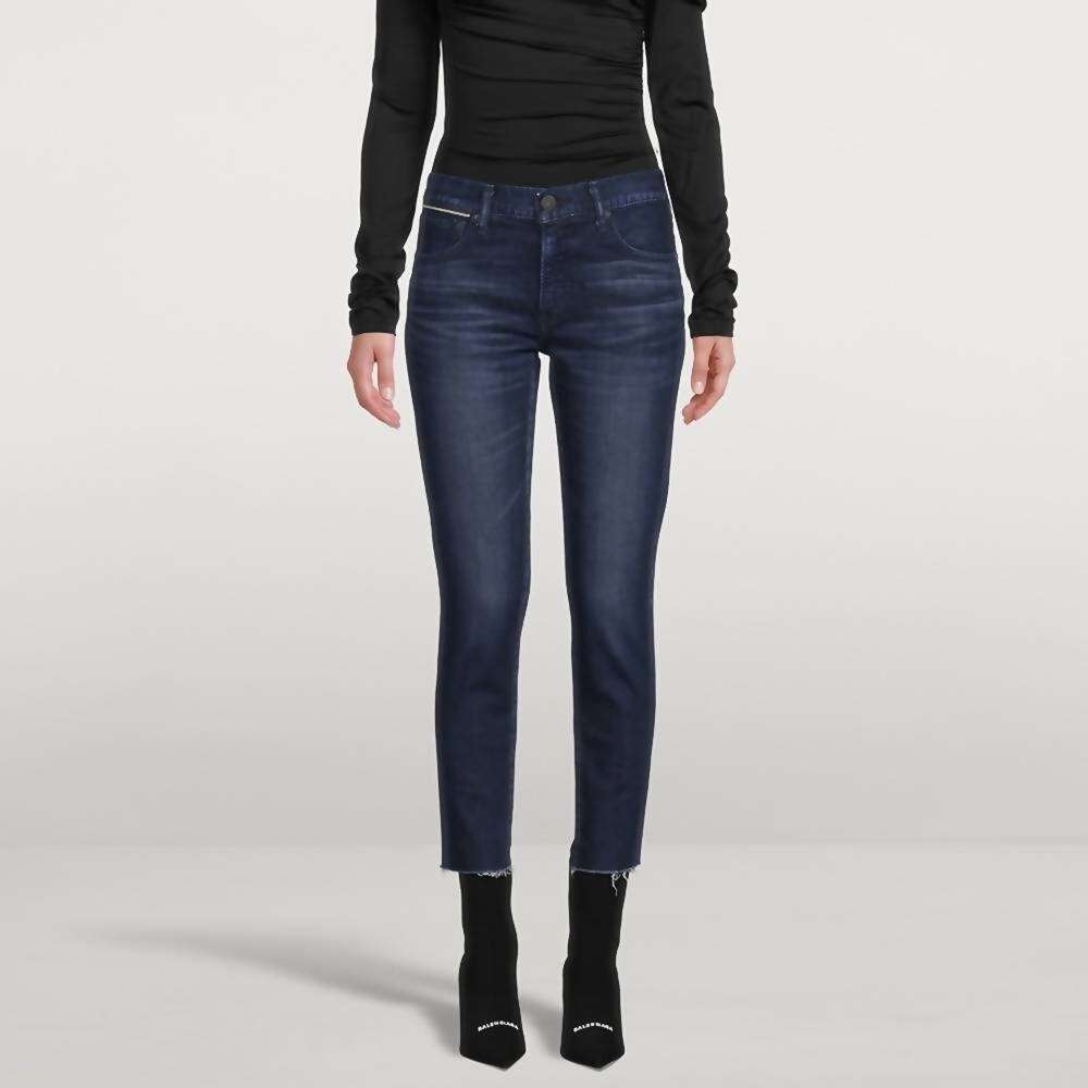 Moussy Emma Skinny Jean Dark Blue 30 NWT Effortless Elevated Modern Chic Japanes